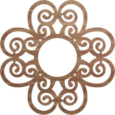 Ekena Millwork Cohen Wood Fretwork Pierced Ceiling Medallion, Walnut, 30"OD x 10 1/4"ID x 3/8"T CMWP30X30X0375COWA
